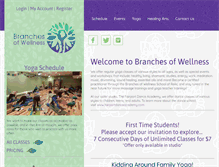 Tablet Screenshot of branchesofwellness.com